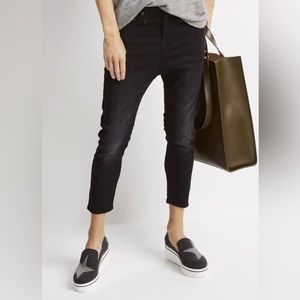 R13 Black Cropped Ankle Jeans